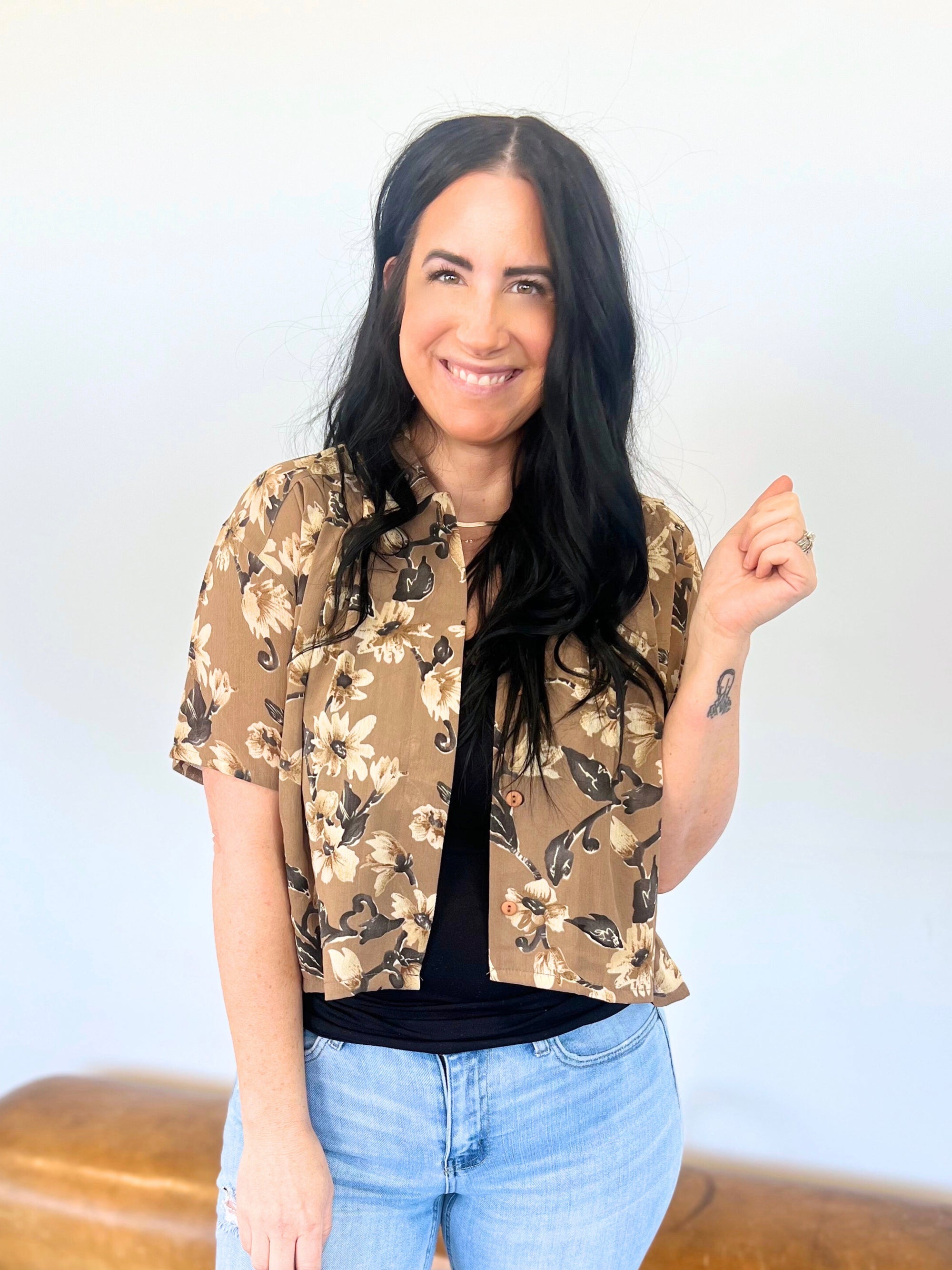 The Upcycled Button Up Blouse - Option 1 (XXL)