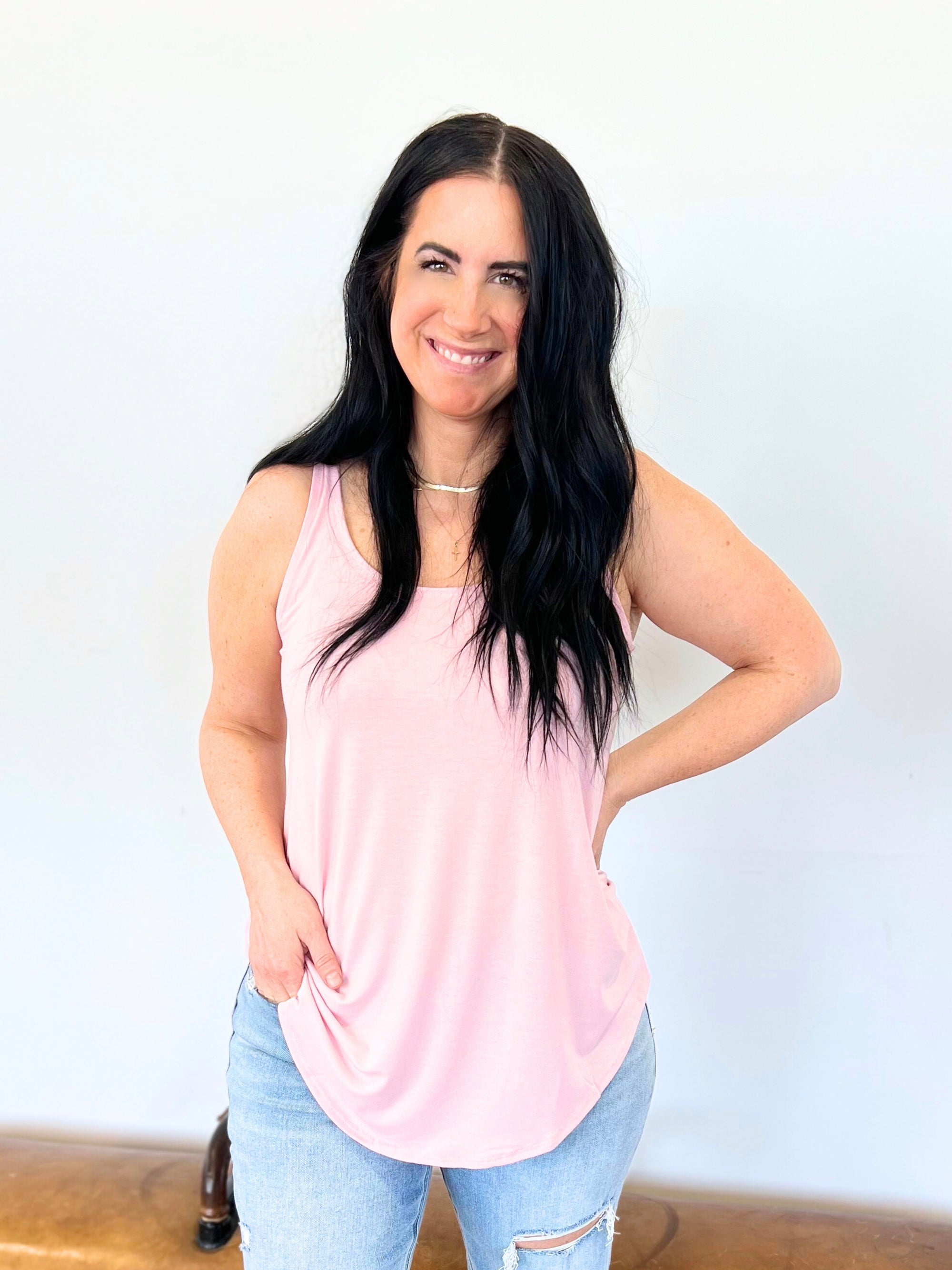 The Grace Basic Tank - Baby Pink