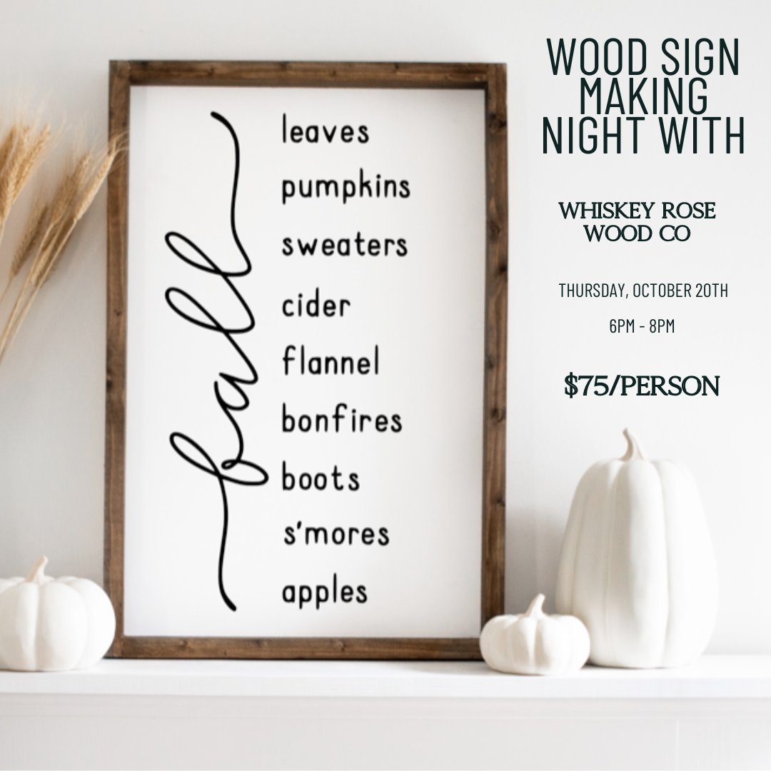 An Evening of Sign Making, Treats and Shopping