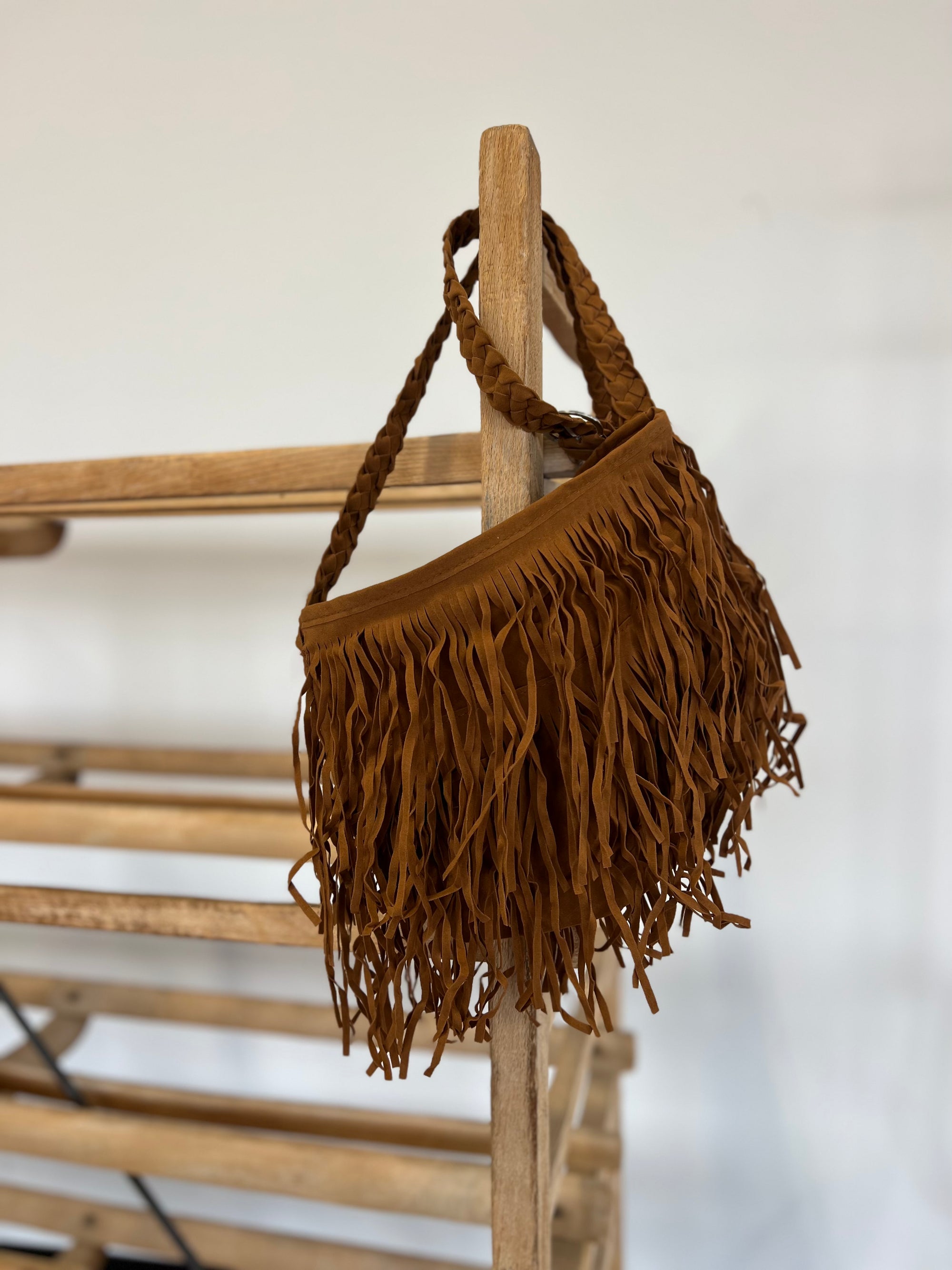 The Lainey Suede Fringed Purse