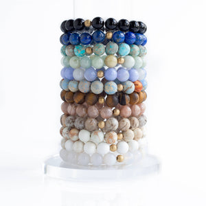 White Agate 10mm Bracelets