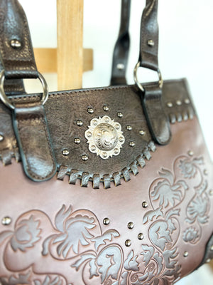 The Wilde Concho Detail Leather Tote