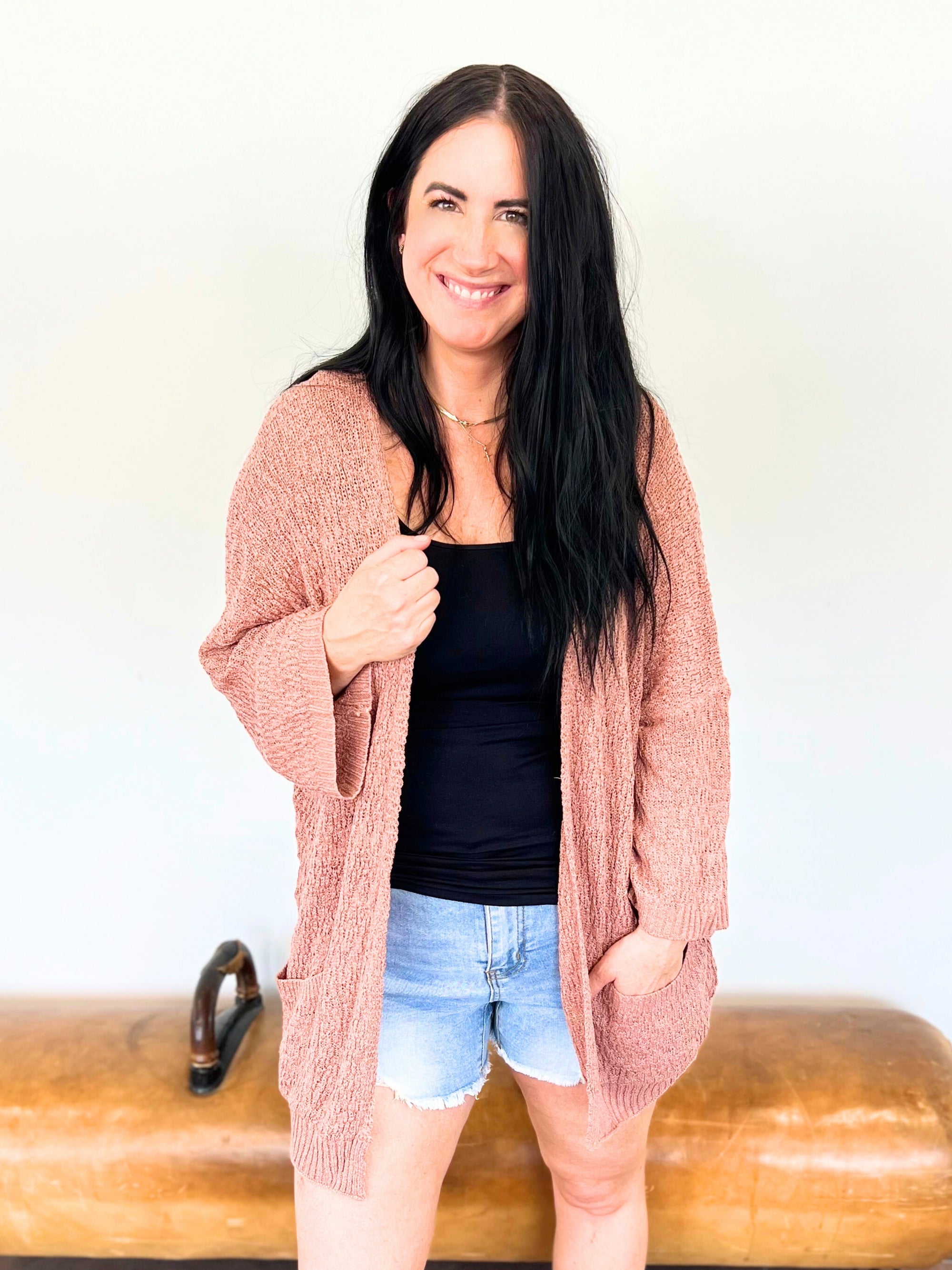 The Wrapped Up In Comfort Cardigan - Marsala