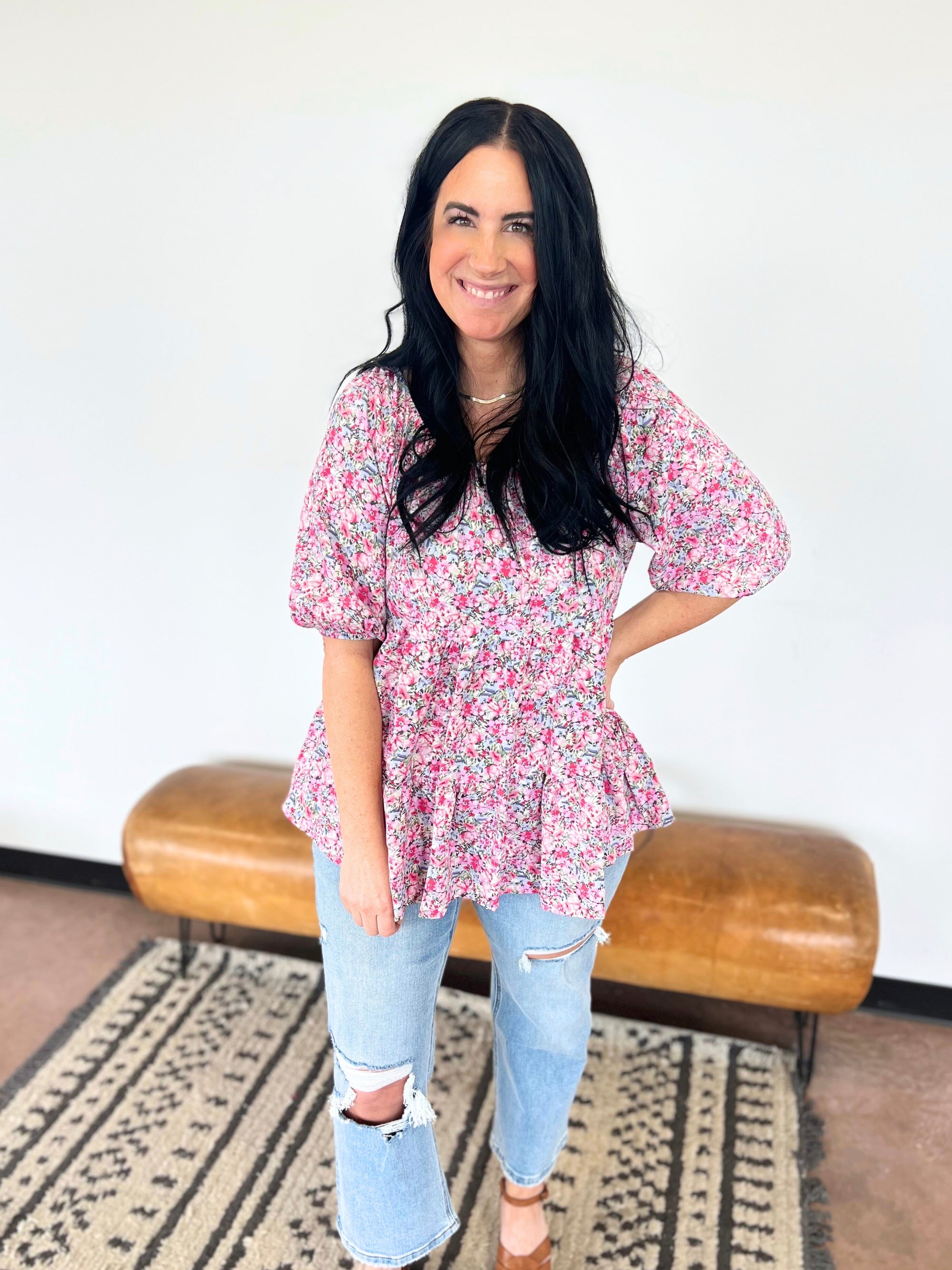 The Brandy Floral Tunic