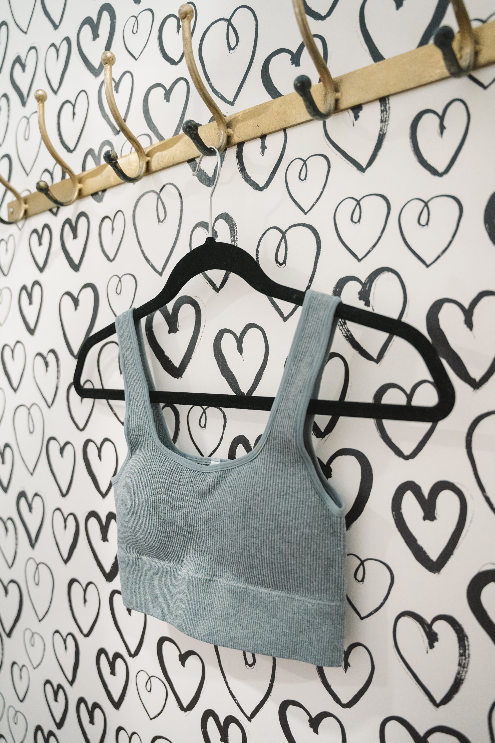The Carina Ribbed Padded Bralette - Heather Grey