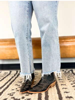 The Kendall High Rise Cropped Dad Jeans