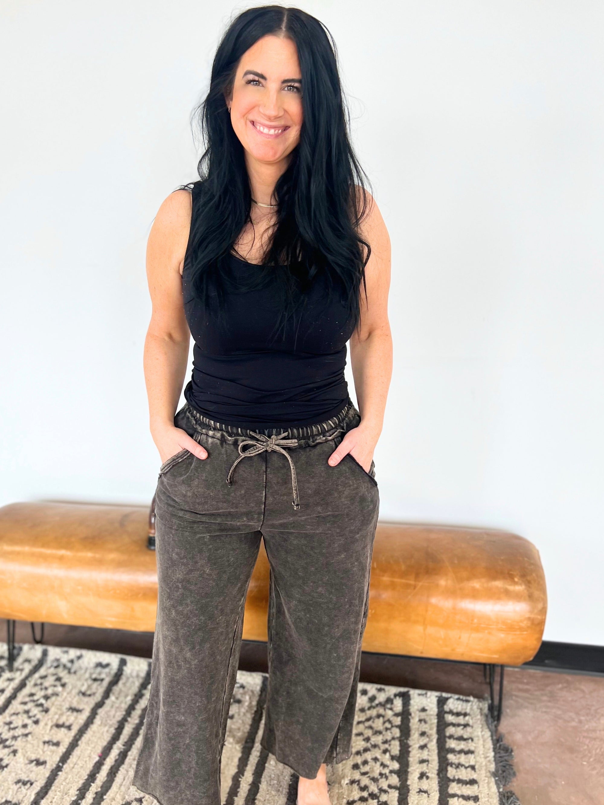 The Trina French Terry Palazzo Pants