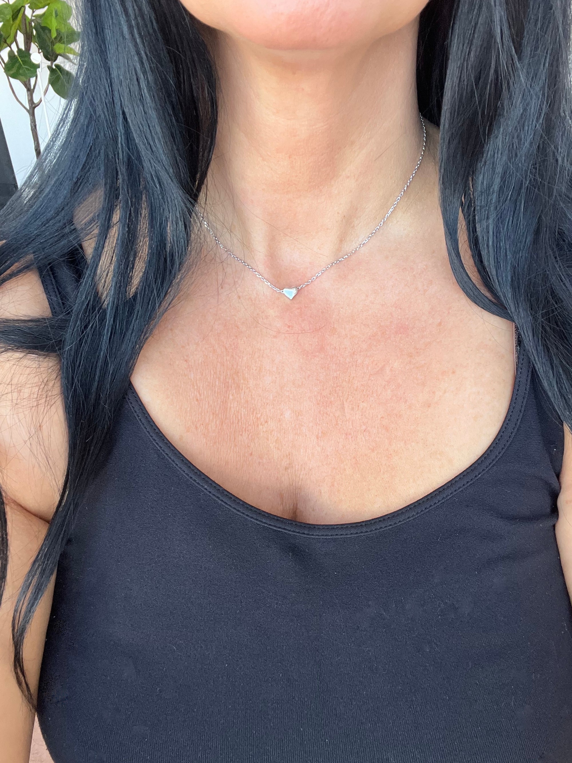 The Petite Silver Heart Necklace