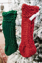 Chunky Knit Stocking - Red-Christmas-Sweet {Jolie}