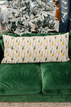 Lumbar Pillow w/Christmas Trees