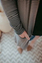 The City Lights Cardigan - Black and White Stripe-Womens Tops-Sweet {Jolie}